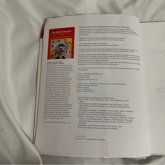 The Mind’s Machine Foundations Of Brain & Behavior
3rd Edition Watson Breedlove - Picture 5 of 7